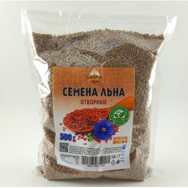 Семена льна SAHRA в пакете-спайке 500гр